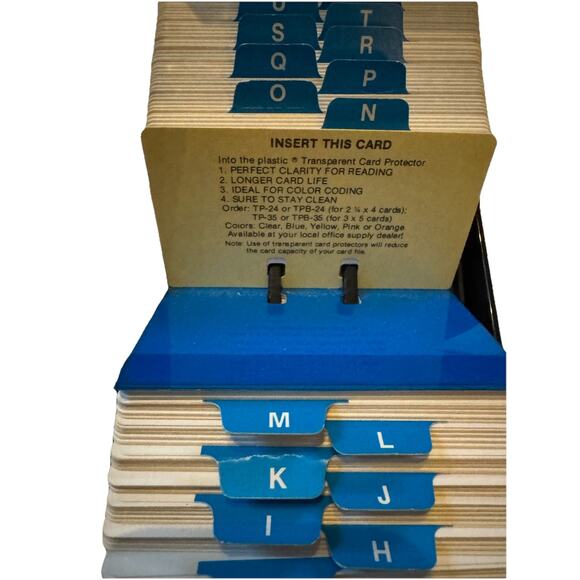 VTG Rolodex VIP 24C Index Blank Card File Covered Telephone Address Contacts - Picture 8 of 8